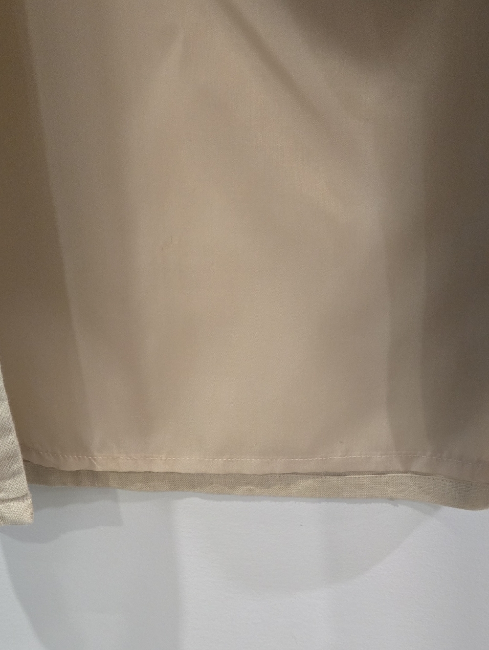 Retro 90's Beige Linen Square-Neck Ralphcore Normcore Midi Dress - Picture 8 of 10